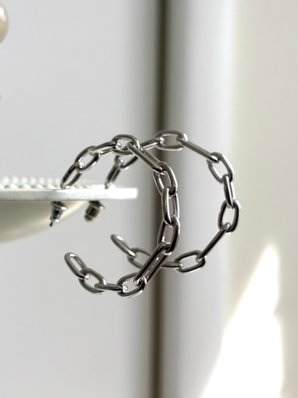 Kendra Scott Wren Silver Chain Hoop Earrings